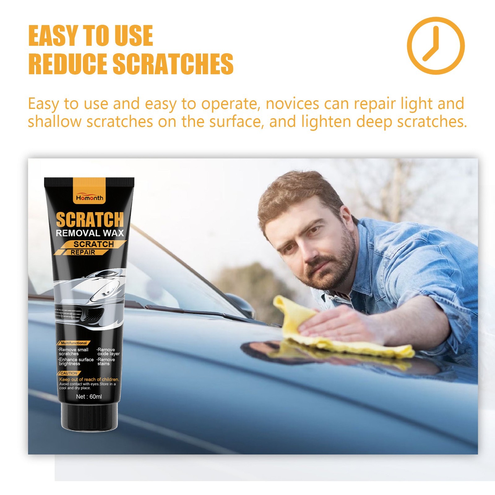 Car Scratch Remover for Deep Scratches Paint Restorer Auto Repair Wax