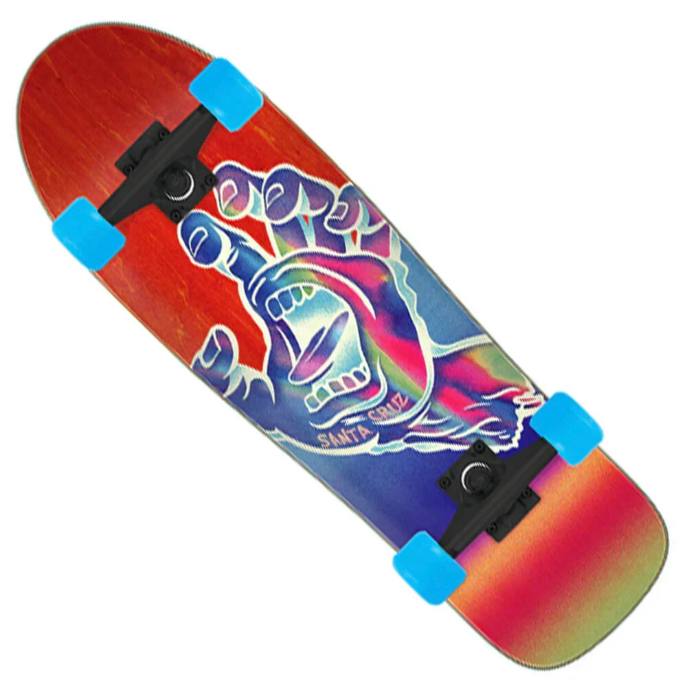 Santa Cruz Iridescent Hand 80's old school Cruiser Complete Skateboard 9.7"x31.7