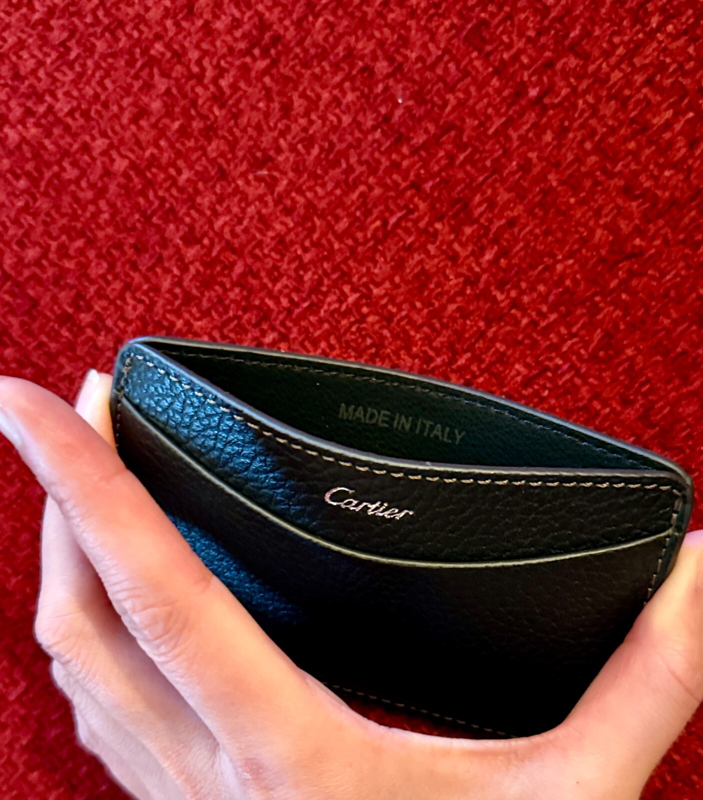 Cartier Cardholder Wallet Black Leather | NEW |Collectible Promotional AD Gift