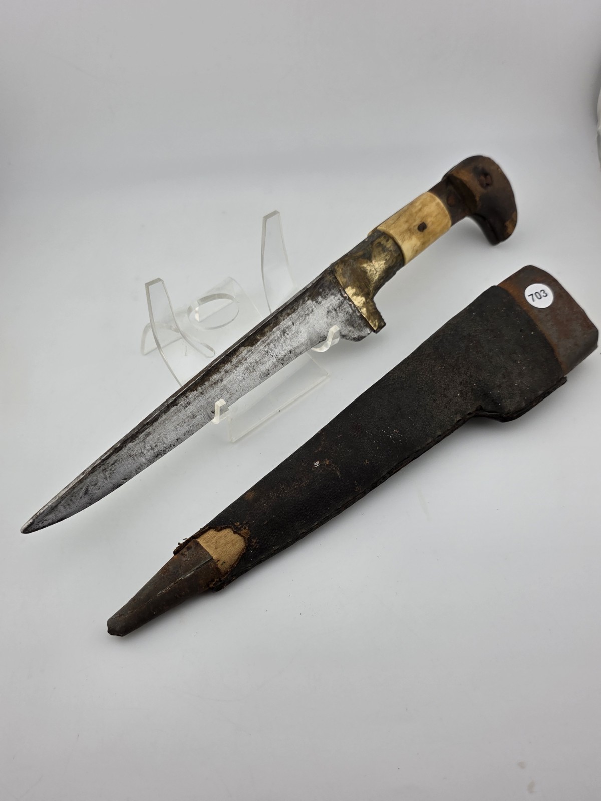 Original Victorian Afghan Khyber Pass Chura Dagger with Scabbard circa 1840