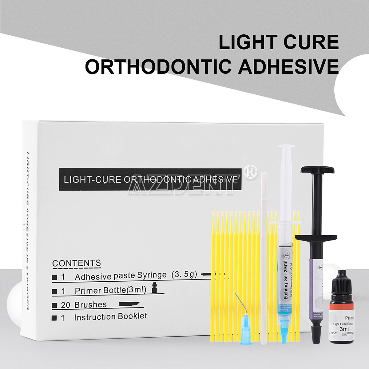 Dental Orthodontic Light Cure Brackets Mini Adhesive Bonding System Kit