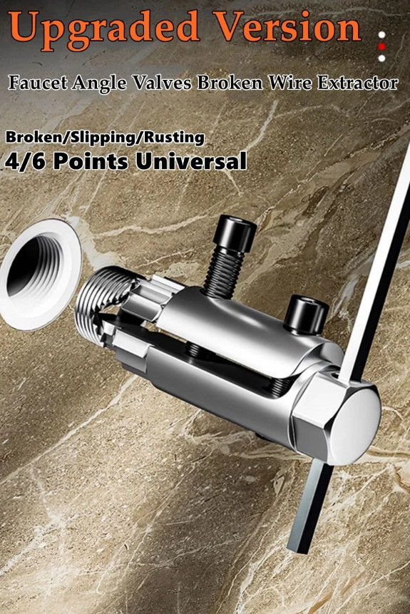 1set Universal Faucet Angle Valve Extractor – Screw & Broken Pipe Removal Tool