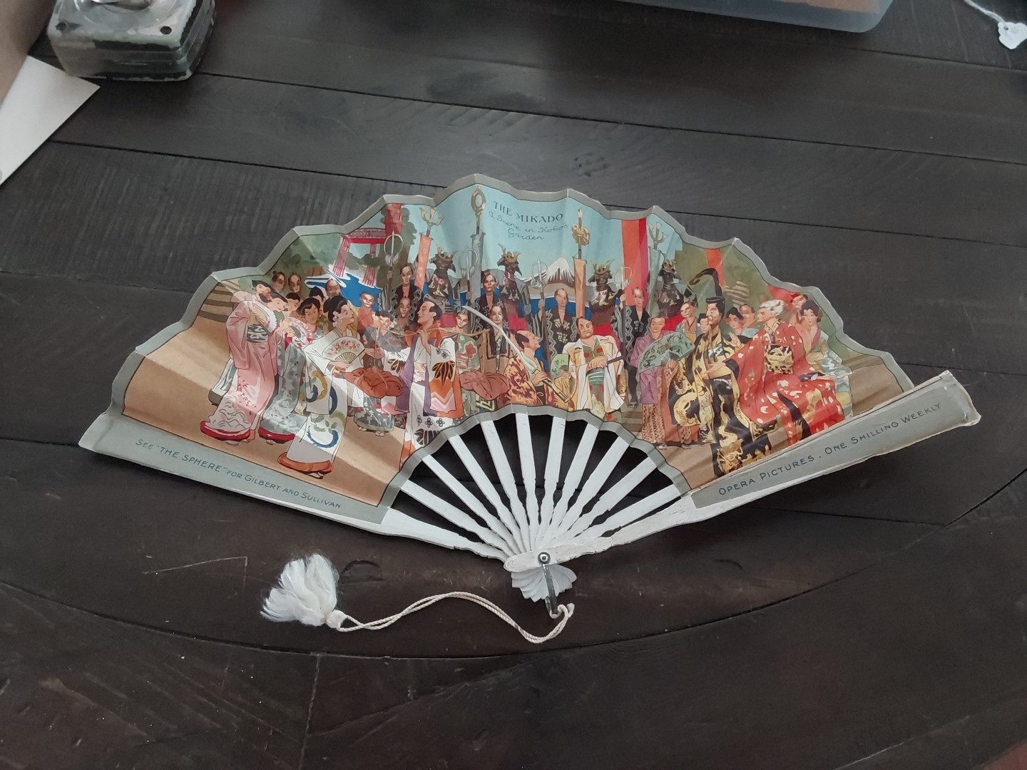 The Mikado 1900s Hand Fan "The Sphere" Theater Gilbert & Sullivan Opera
