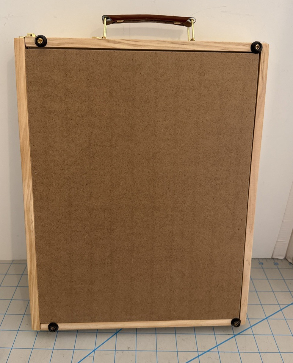 Solid Artist Wood Desk Table Easel Box, Storage Drawer, Art Paint Supplies