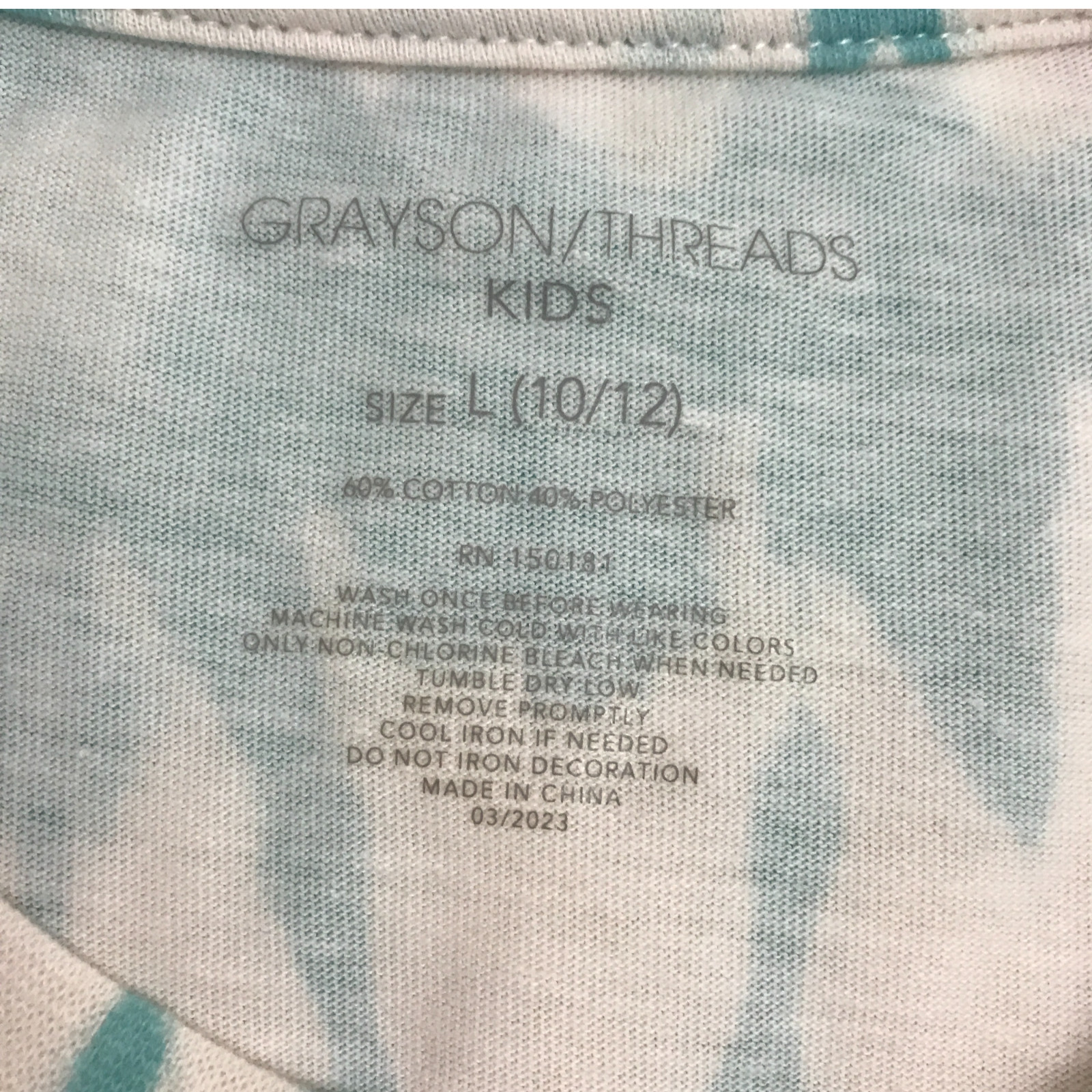 Grayson Threads Kids Girls Size L 10-12 T-Shirt & Shorts Set Tie Dye Purple/Aqua