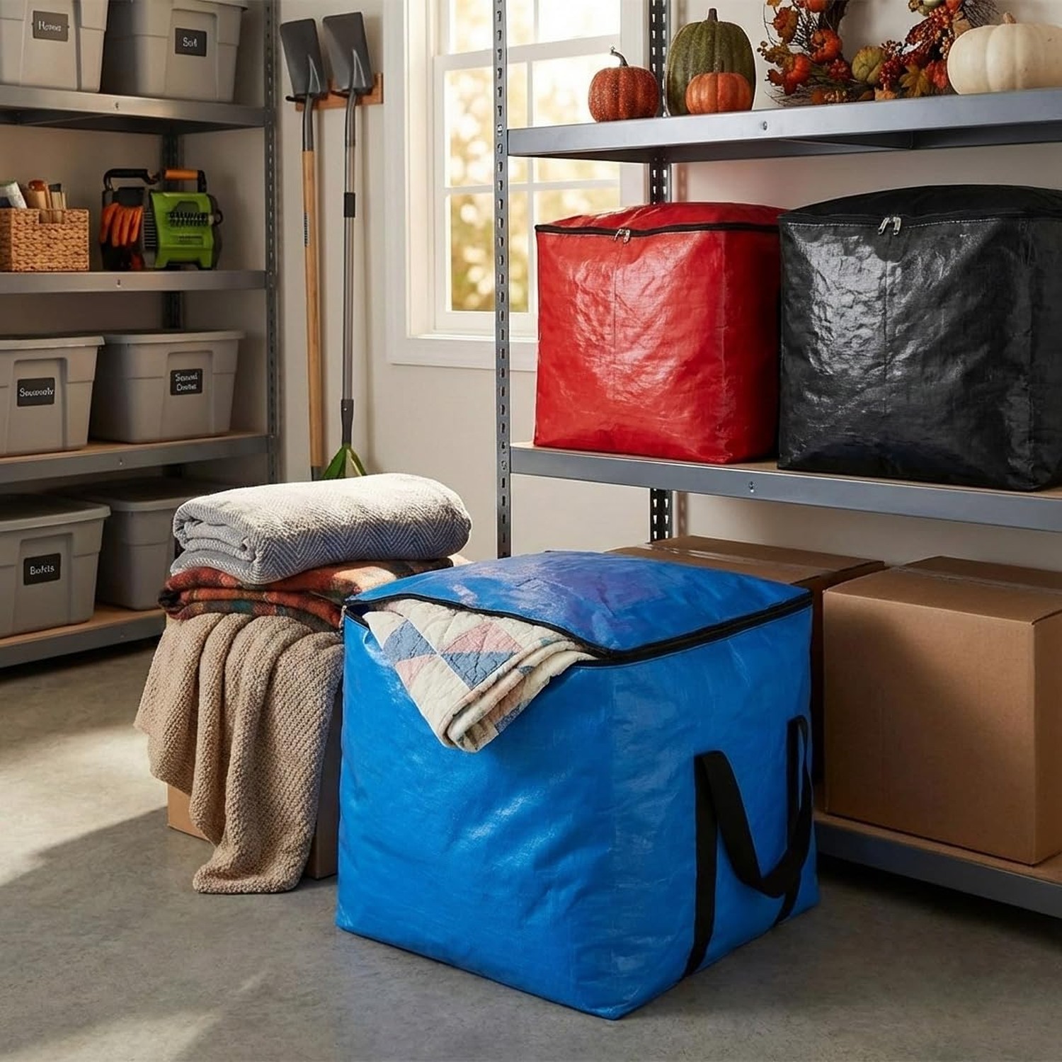 Extra Large Storage Bag (Black, 19"x19"x19") Black 19"x19"x19"