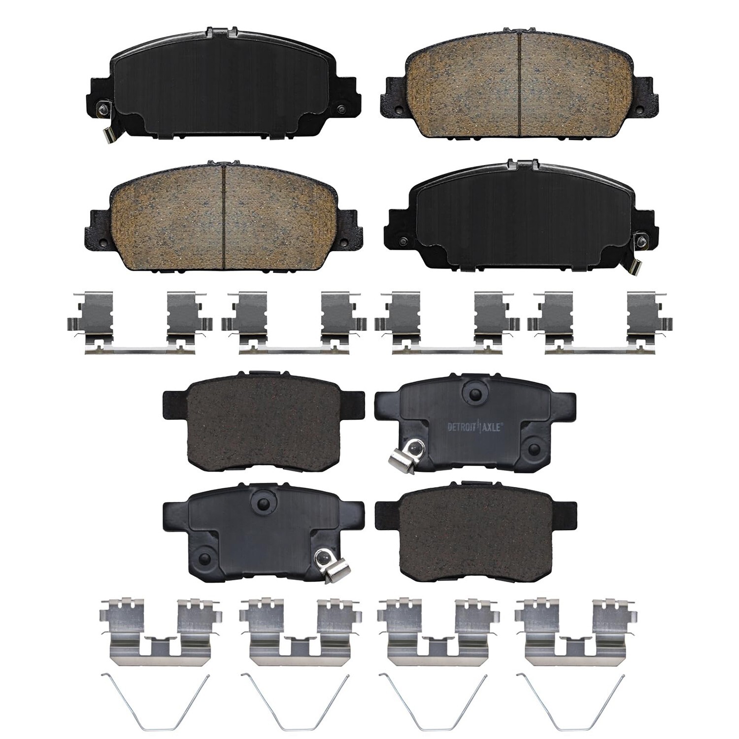 Front Rear Ceramic Brake Pads for 2013 2014 2015 2016 2017 Honda Accord No LX