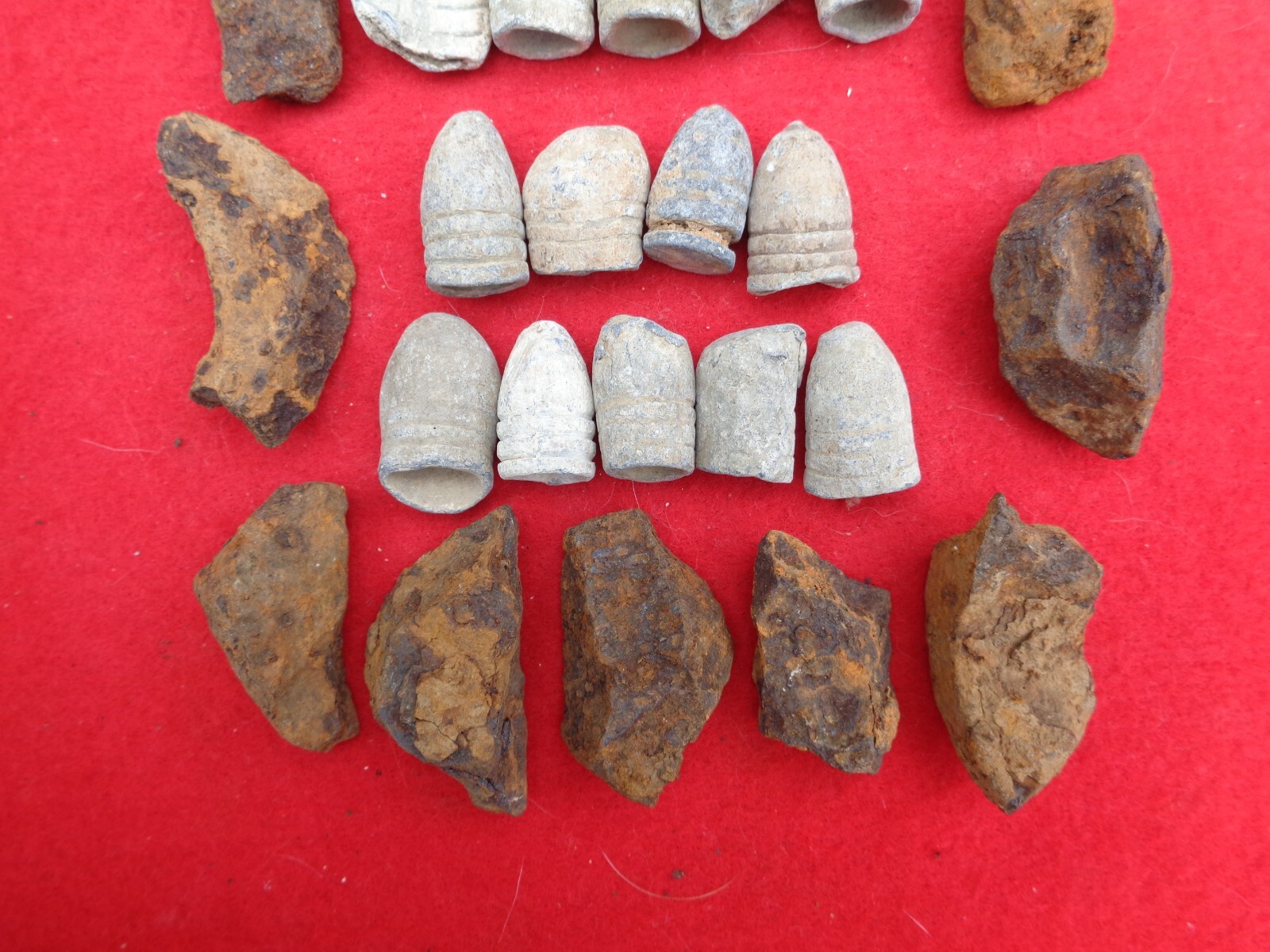 Civil War Exploded Artillery Fragments and Bullets Chattanooga, Tennessee