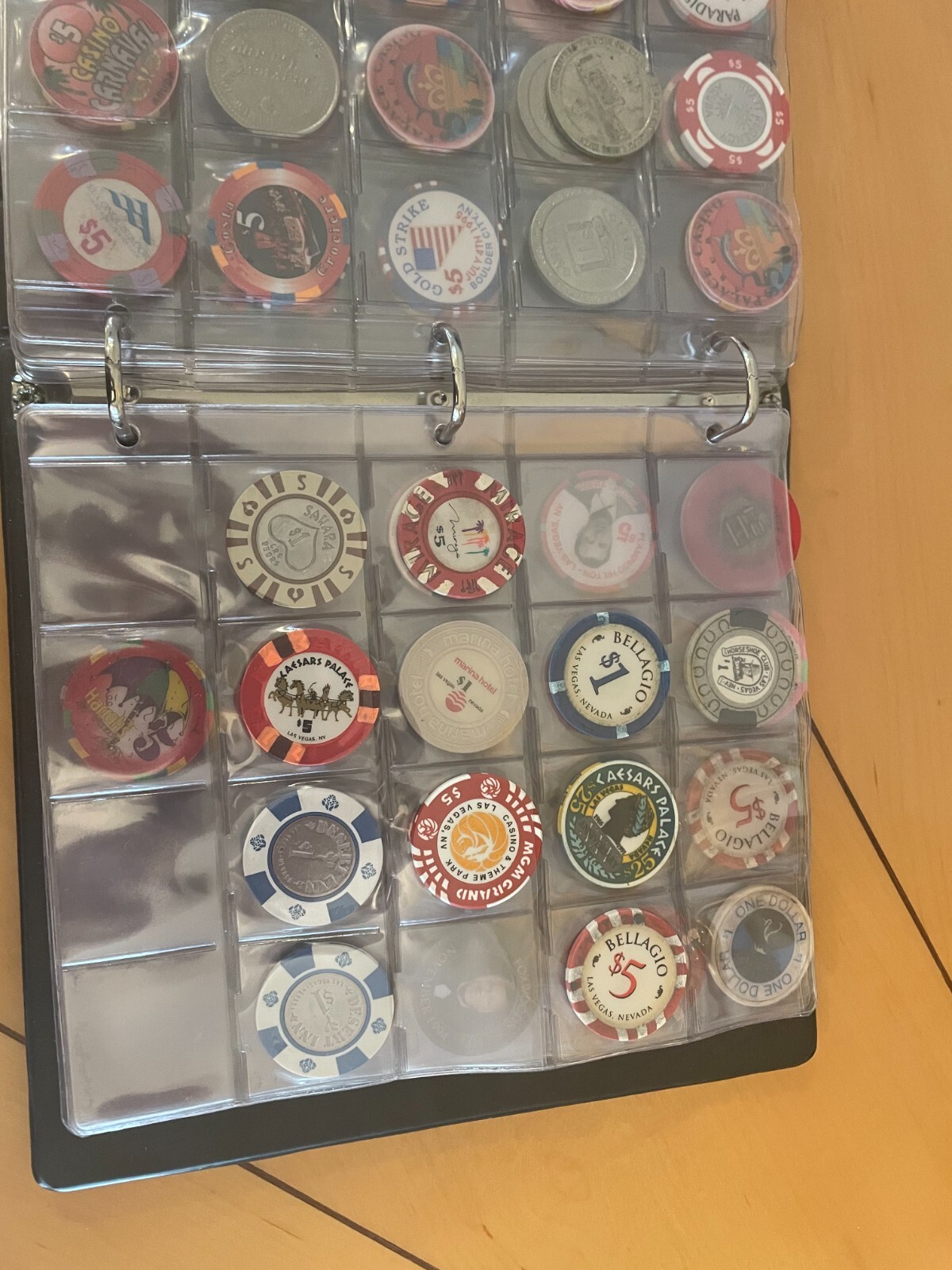 A booklet of Casino Chips