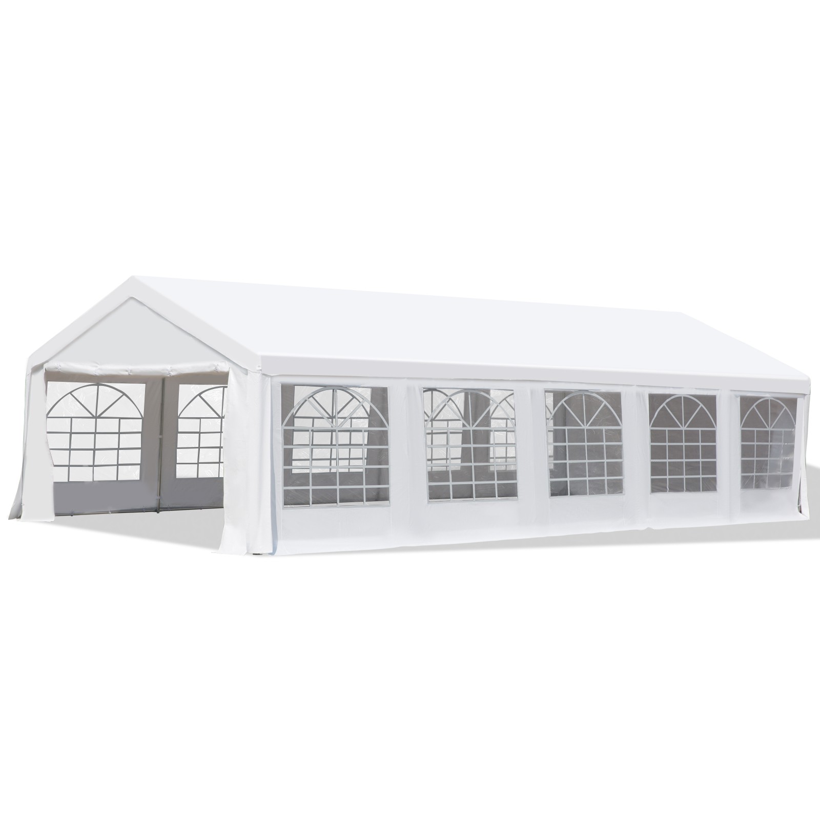 32'x16' Large Outdoor Carport Canopy Heavy Duty Party Tent with Sidewalls White