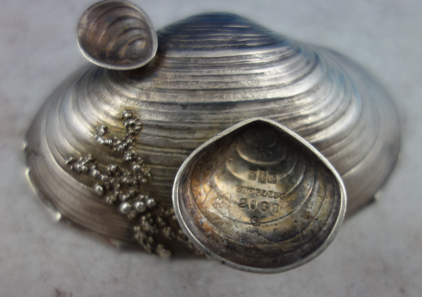 Narragansett by Gorham Sterling Silver Salt Dip w/Design on Bottom Right (#8789)