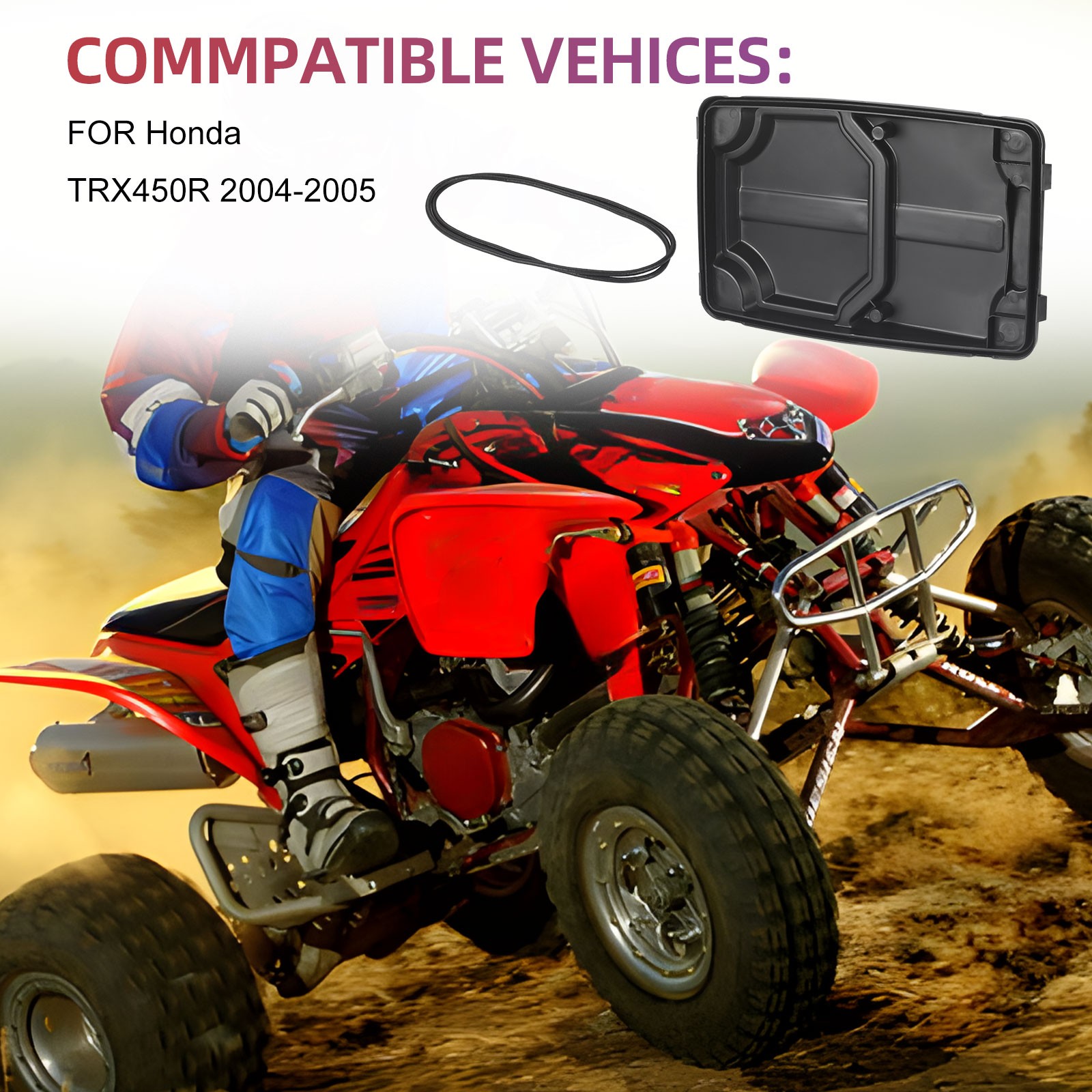 TRX450R 2004-2005 For Honda Air Box Airbox Lid Cover Cap w/ Seal 17217-HP1-000