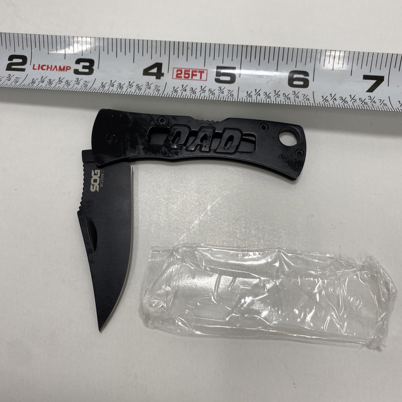 SOG Micron II QAD Pocket Knife Lockback Plain Edge Blade New KNIFE