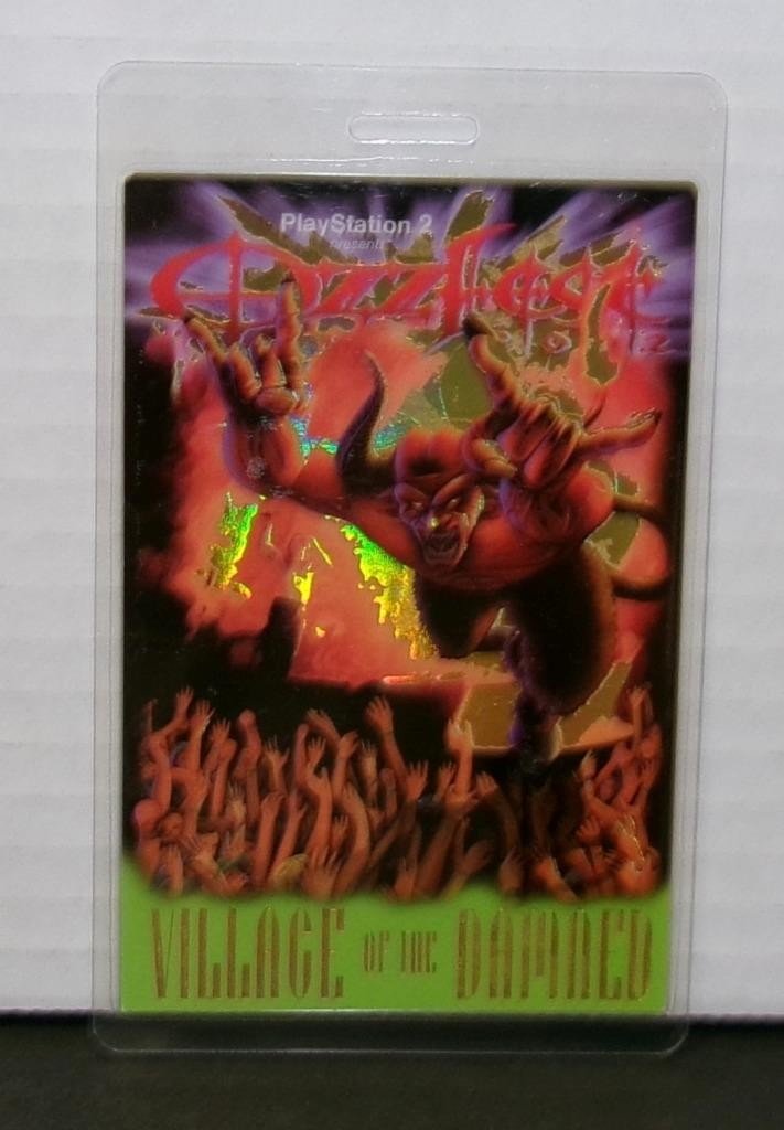 Vintage Genuine DOUBLE SIDED Ozzfest 2002 Laminated Backstage Pass VILLAGE
