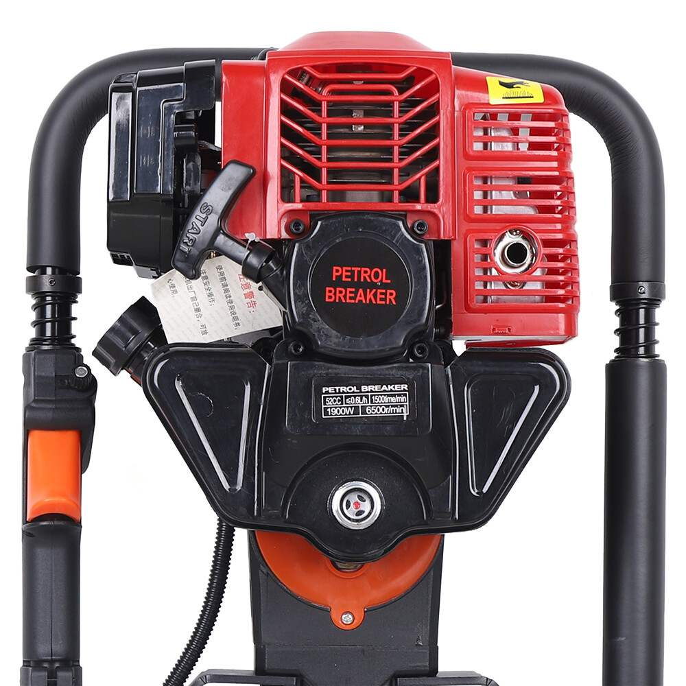 2 Stroke Gas Powered Pile Driver Fence Farm Push Pile T-Post Driver Motor 1900W