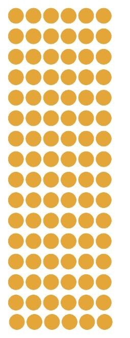 3/8" Golden Yellow Dots Round Vinyl Color Cod Inventory  Dot Stickers 3/8 Inch