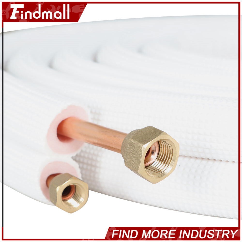 Findmall 1/4-3/8 Dia. 16, 25, 50Ft Install Kit For Mini Split Heat Pump Systems
