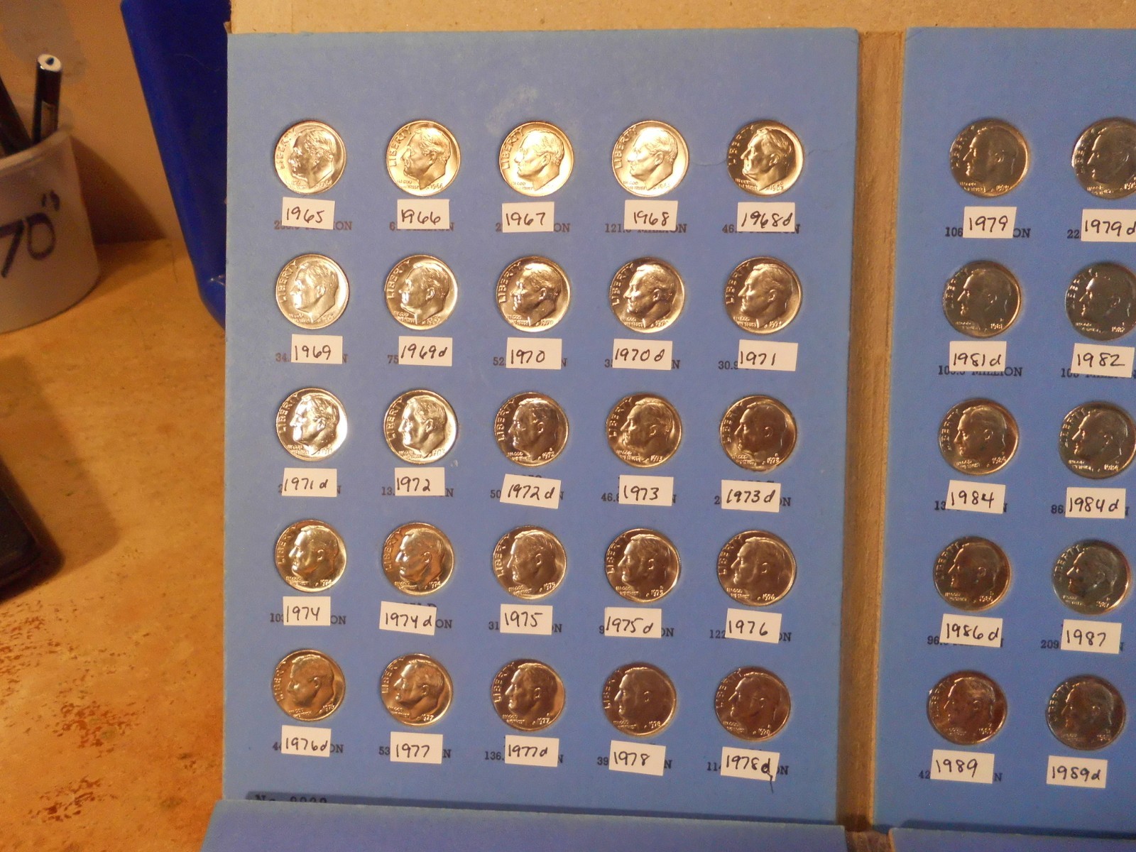 ROOSEVELT DIME COMPLETE 1965 - 2026 P&D COINS ( ALL UNC. COINS ) #TUK593