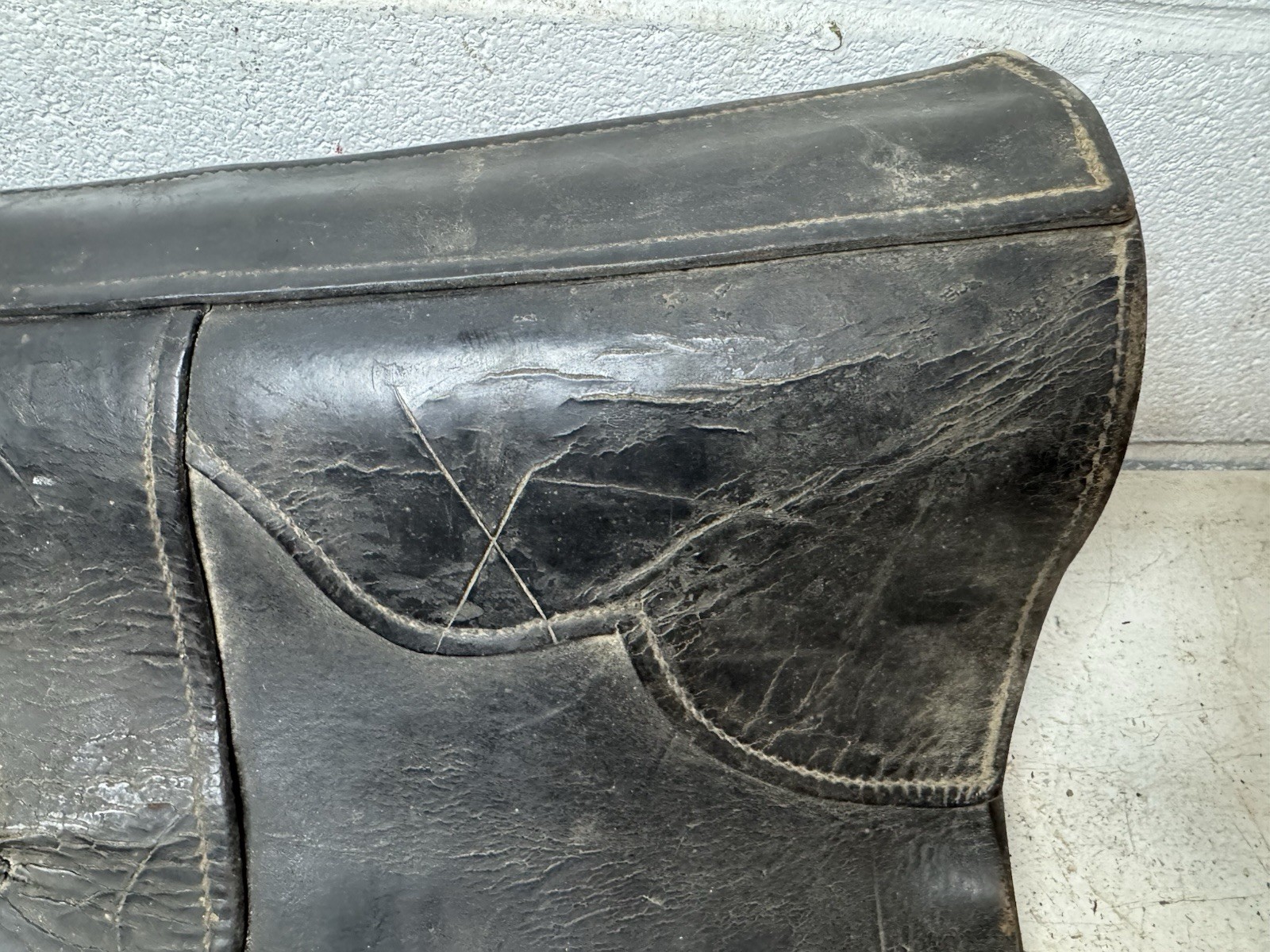 Antique Horse Leather Hames Cover Draft Horse Harness Pad Advertising