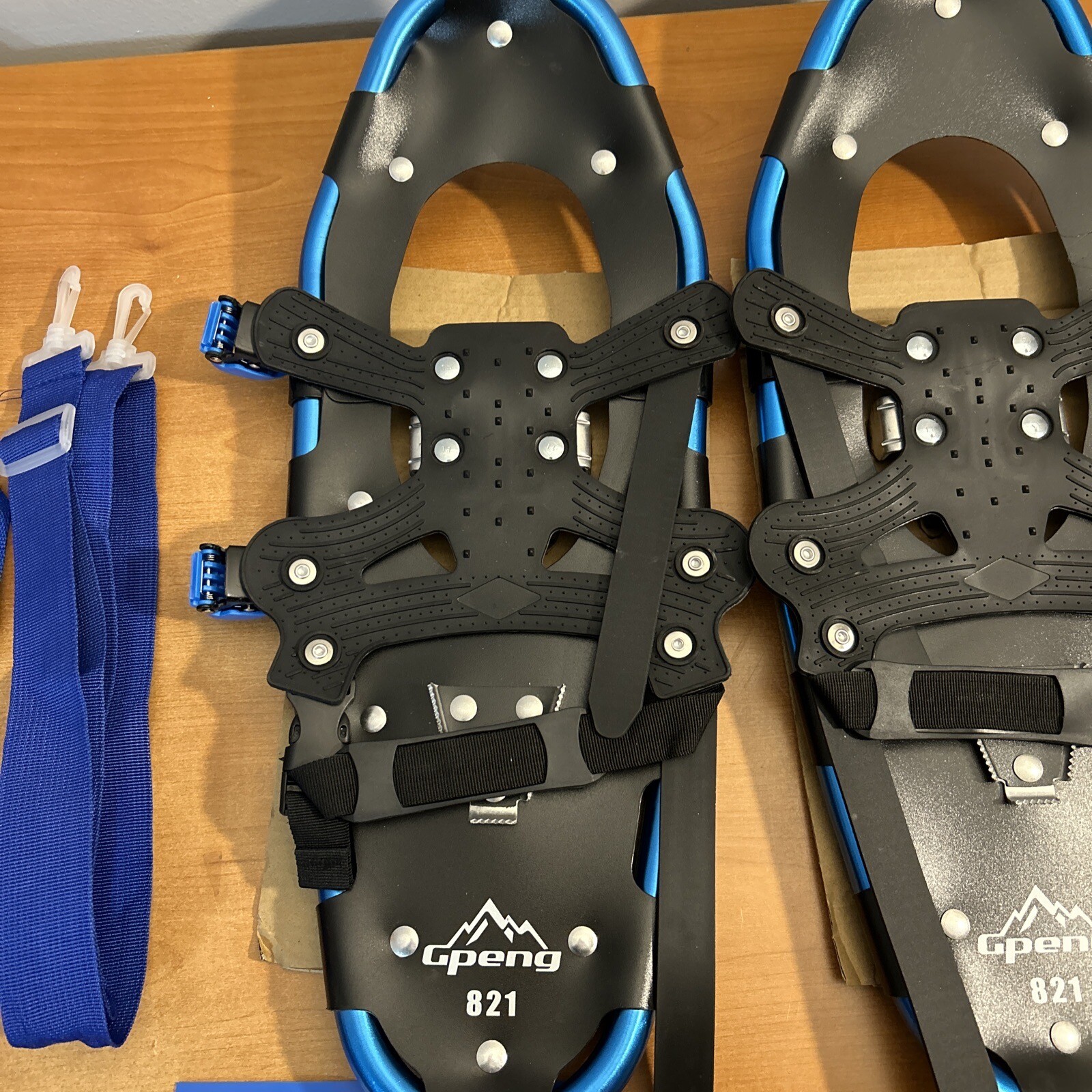 Snowshoes for Men Women Kids Gpeng 821 Xtreme Lightweight BLUE 21", 70 - 150 LBS