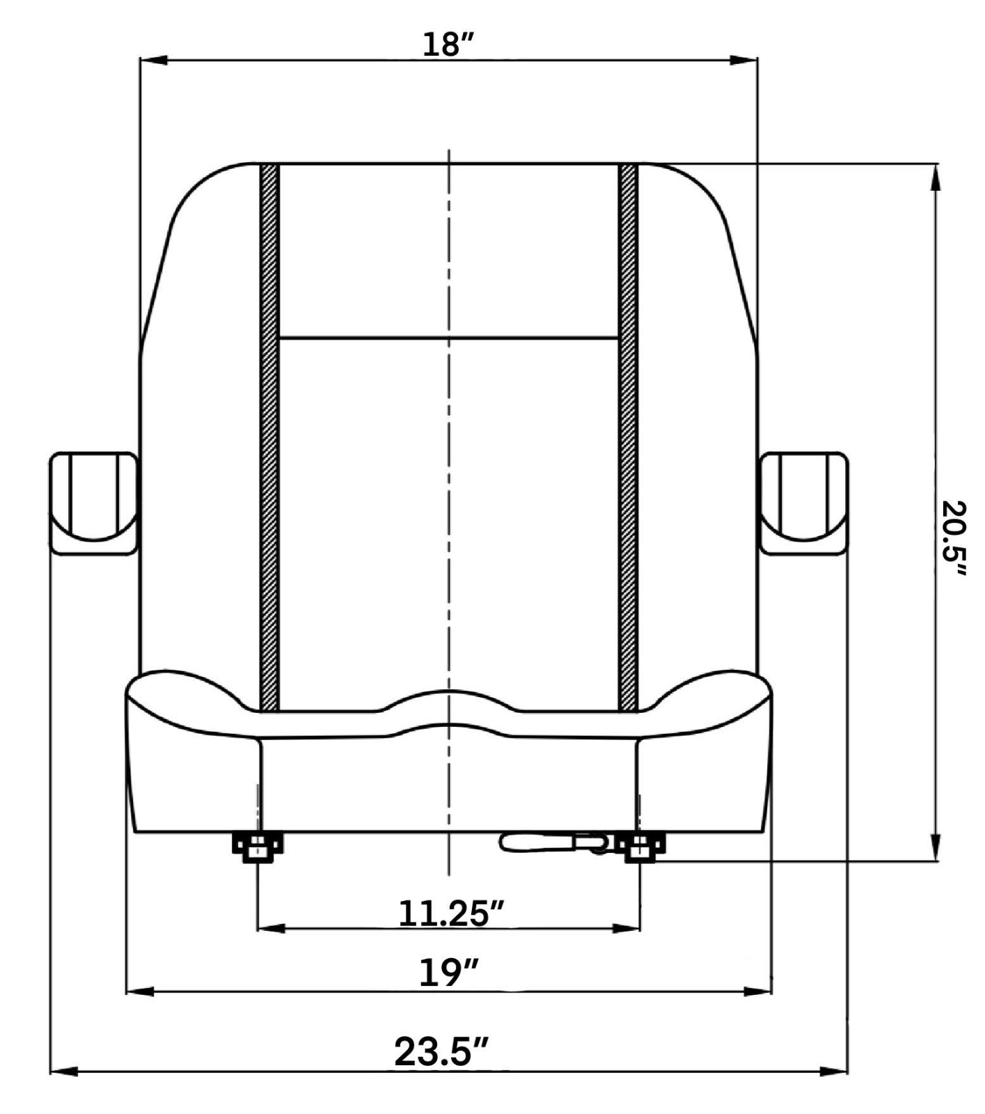 Trac Seats Zero Turn Mower Seat for John Deere 717A 717E 727A Z510A Z520A Z645
