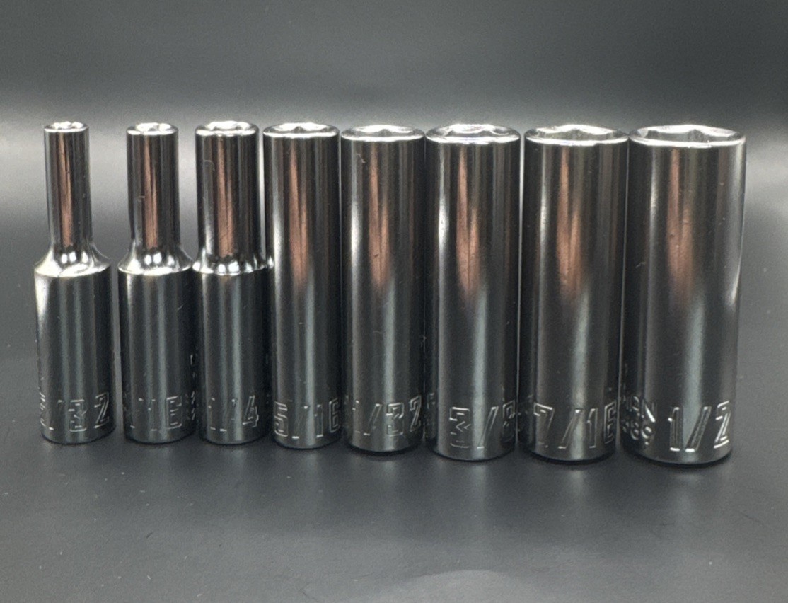 Craftsman 1/4 in. Drive 8 Piece 6 Point Deep SAE Chrome Socket Set