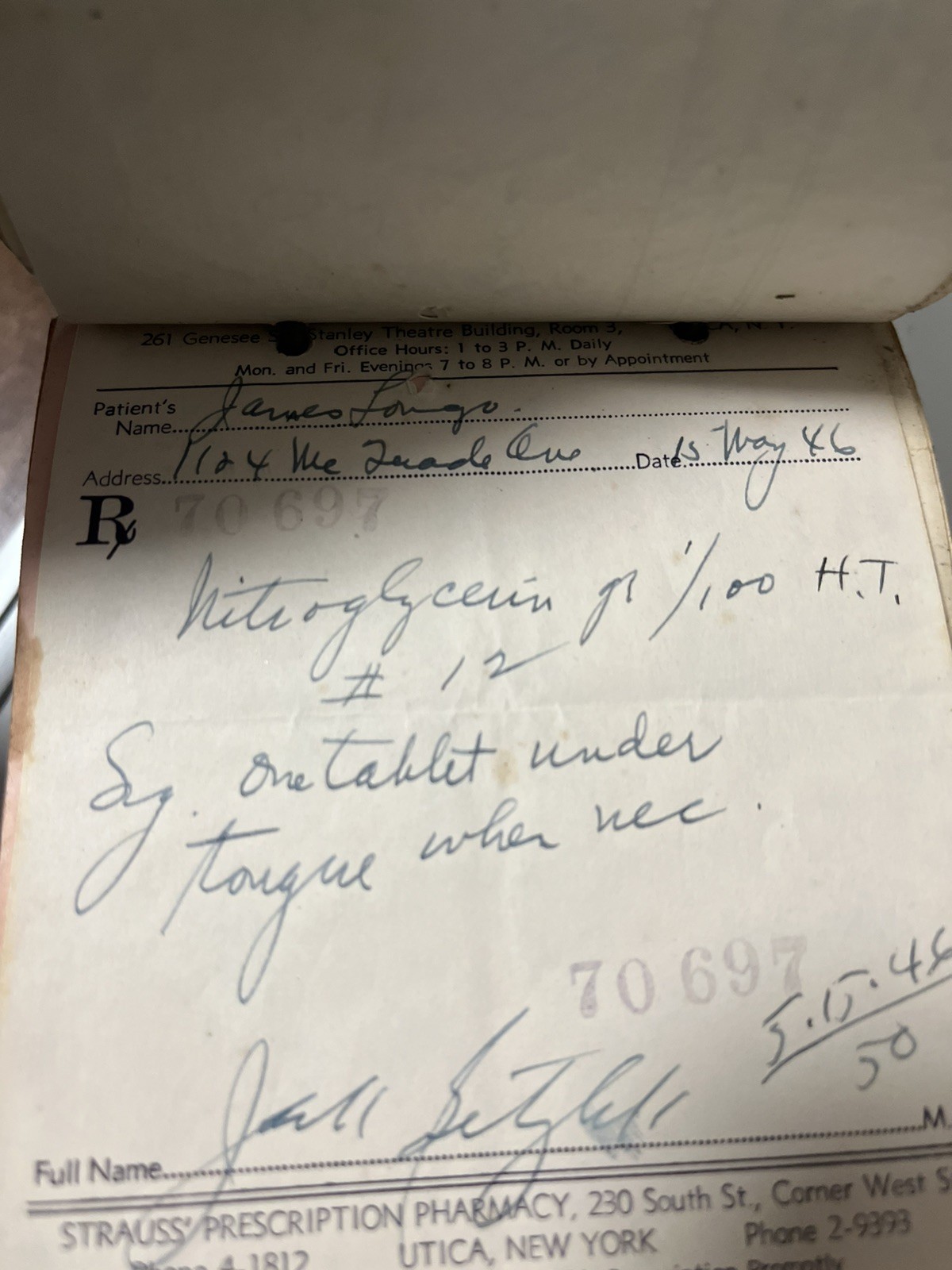 Prescription Rx Pad Book Paper Apothecary Druggist Pharmacy Medicine Vtg SAFEWAY
