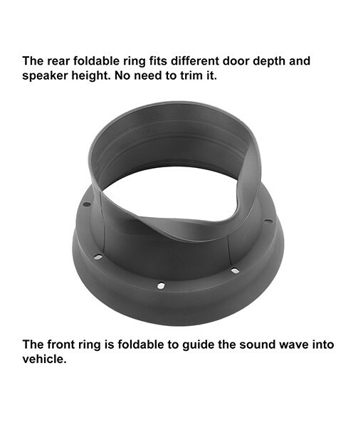 SPB65 Foldable Silicone 6.5” Car Speaker Baffle Kits with Egg Crate Foam