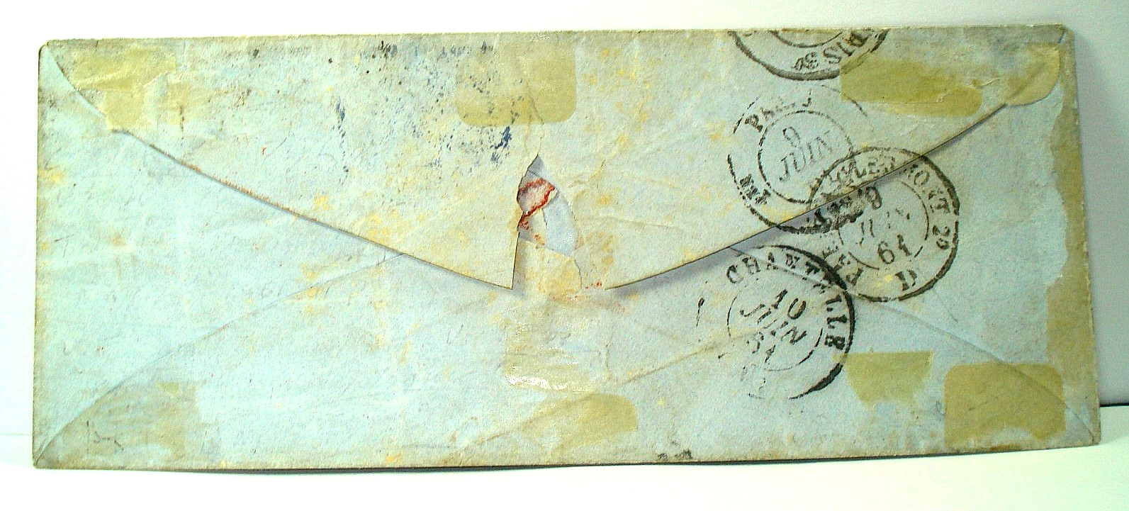 1861 NEW ORLEANS LA Cover CONFEDERATE USAGE OF US POSTAGE Chantelle FRANCE