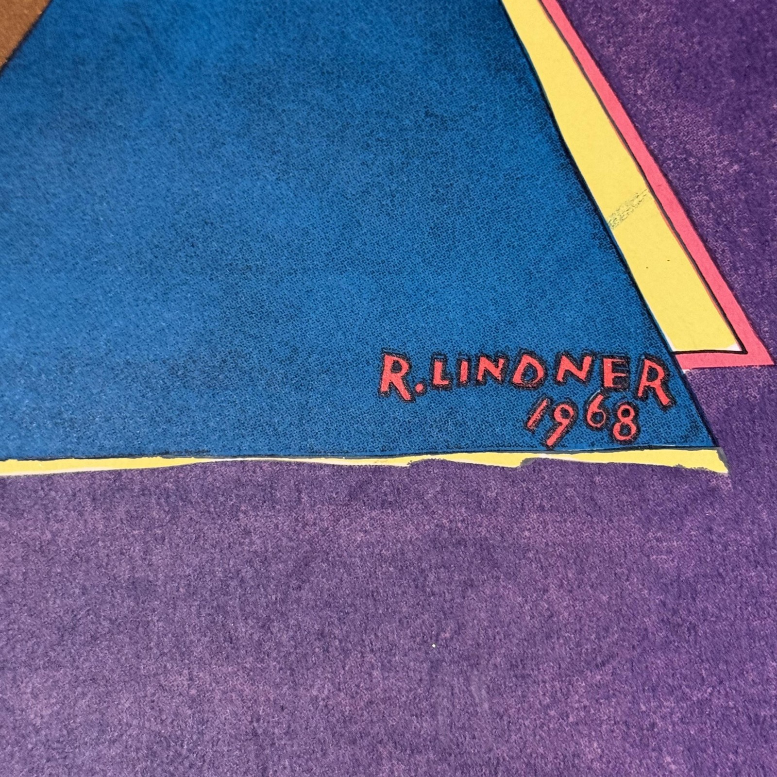 Vintage 1968 Resistible Rise Of Arturo Ui R Lindner Theater Poster 20x30 Purple