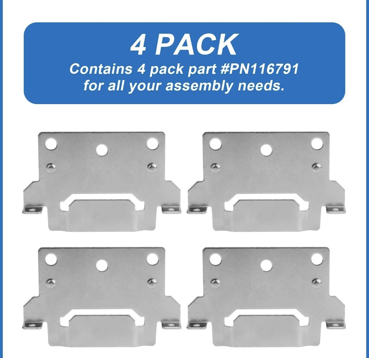 116791 Mounting Plates Bed Frame Brackets Replacement for IKEA Silver