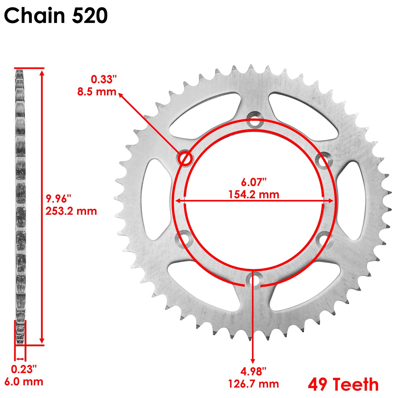 Golden O-Ring Drive Chain & Sprocket Kit for Suzuki RM250 1989-1997 2001-2003