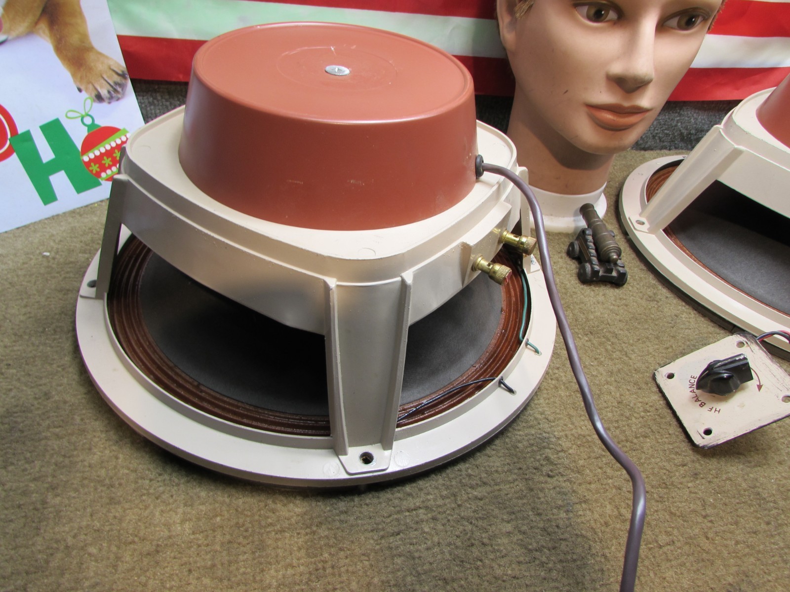 ESTATE* VTG HEATHKIT AS-183 COAXIAL 2-WAY 12" SPEAKERS w/HiFreq. Controls~VIDEOS