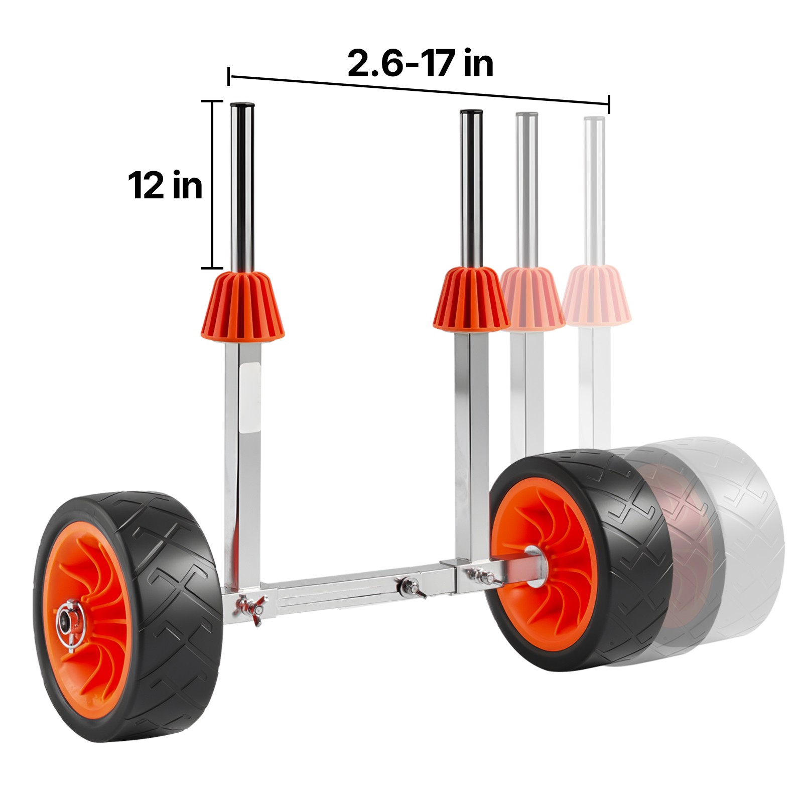 Uimoso Kayak Cart Canoe Boat Carrier Detachable 250lbs 7.5" Solid Rubber Tires