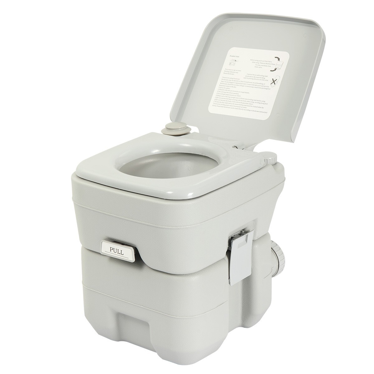 Portable Toilet 5 Gallon 20L Flush porta-potty Outdoor Indoor Travel Camping