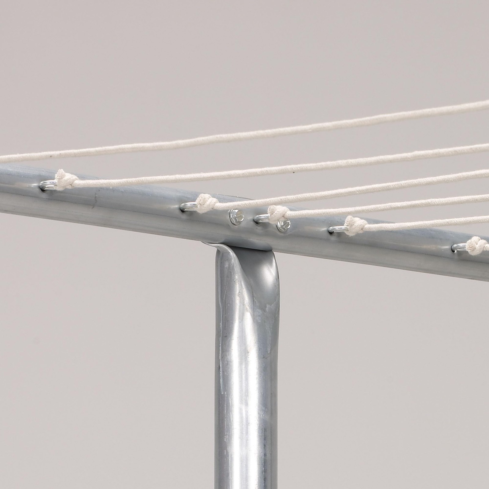 Steel Outdoor Clothesline Single T-Post, Silver