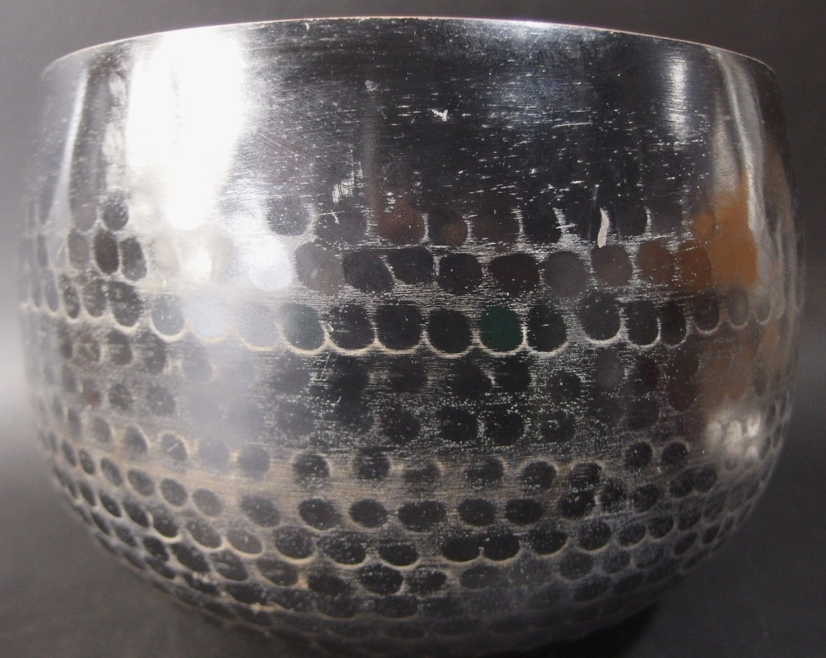 or2606 JAPANESE BUDDHIST SINGING BOWL ORIN 22.9cm / 9inch Width HANDMADE VINTAGE