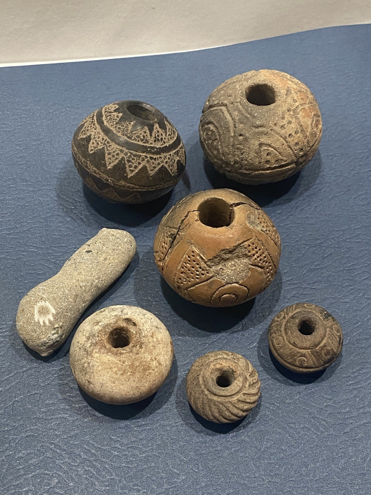 Pre-Columbian Aztec Pottery Spindle Whorl Collection