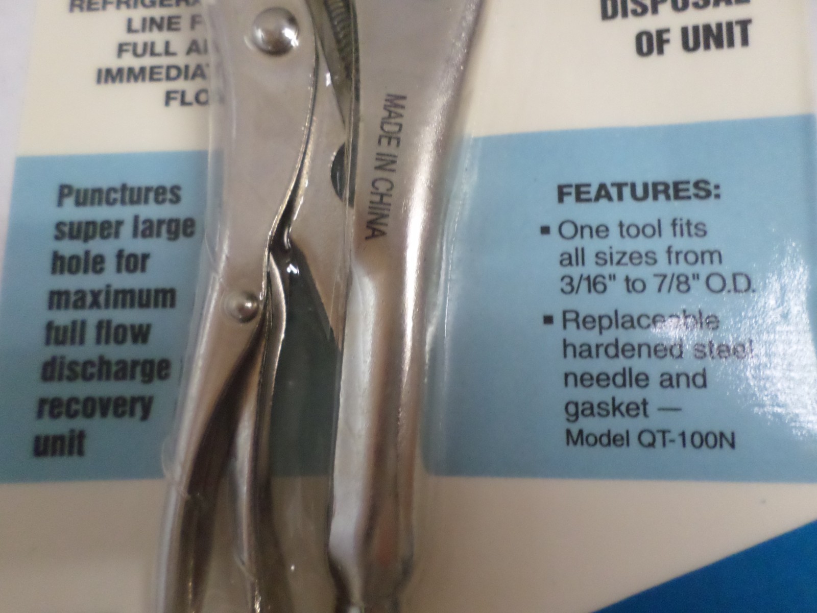 Wagner Insta-tap Refrigerant Recovery Tool Model QT-100