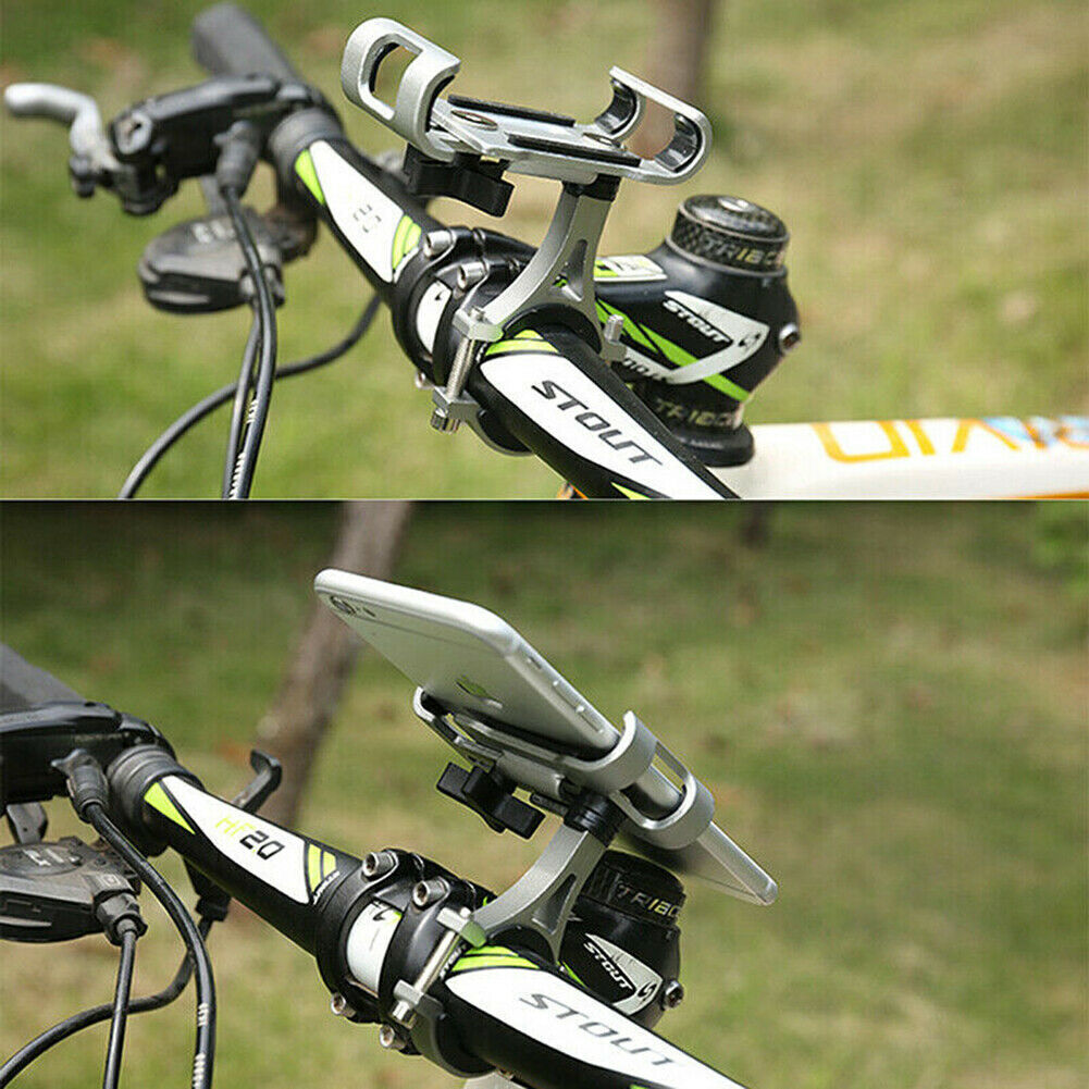 360° Aluminum Bike Motorcycle Stand Handlebar Mount Bicycle Cell Phone Holder