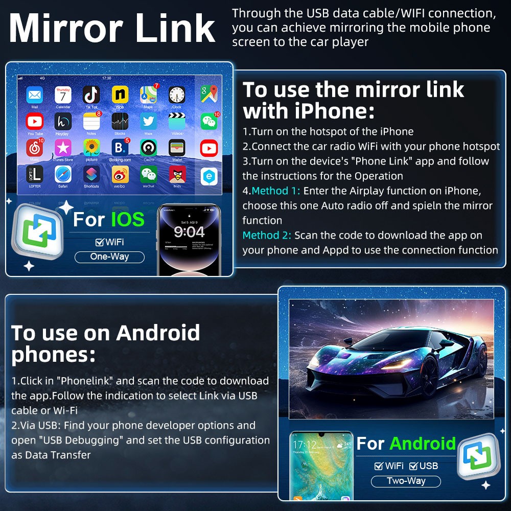 For BMW E90 M3 328i 335i Car Stereo Radio Android 15 Apple Carplay GPS Navi 64G