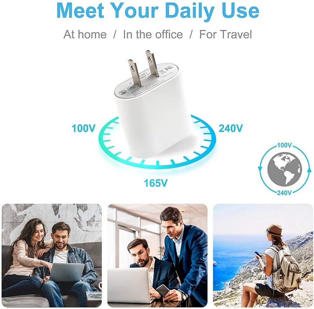 For iPhone 16 15 14 13 12 11 20W Fast Charger Block USB Type C Wall Adapter Lot