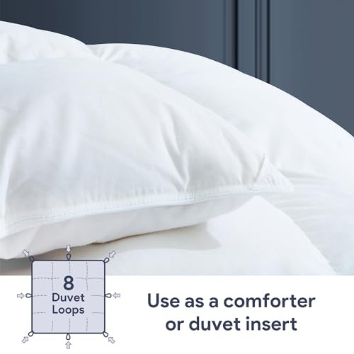 Oversized King Duvet Insert Comforter with 8 Super King White/All Season