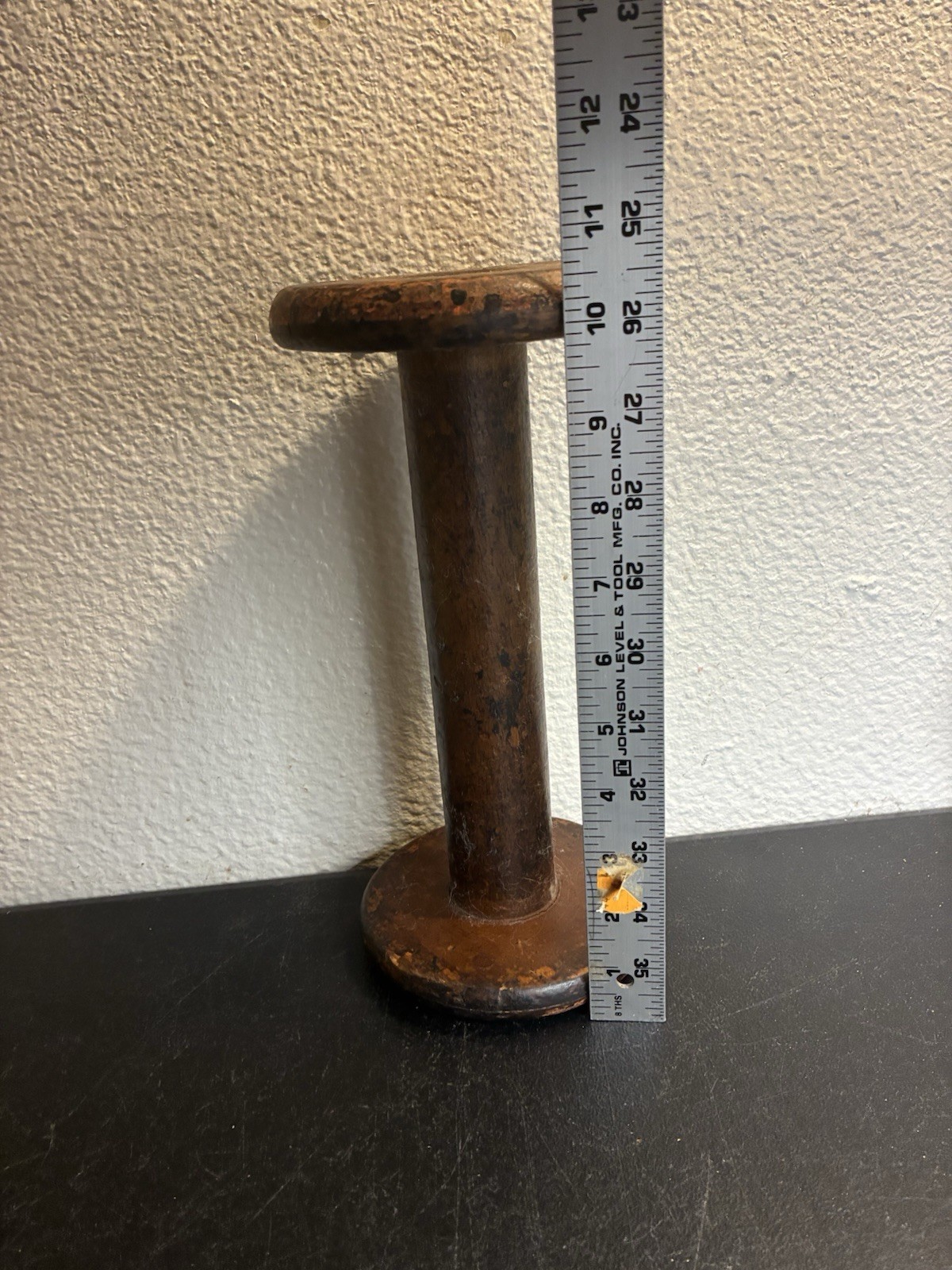 Large Wooden Textile Spools Bobbins Vintage Wood Primitive Rustic Lot of 5