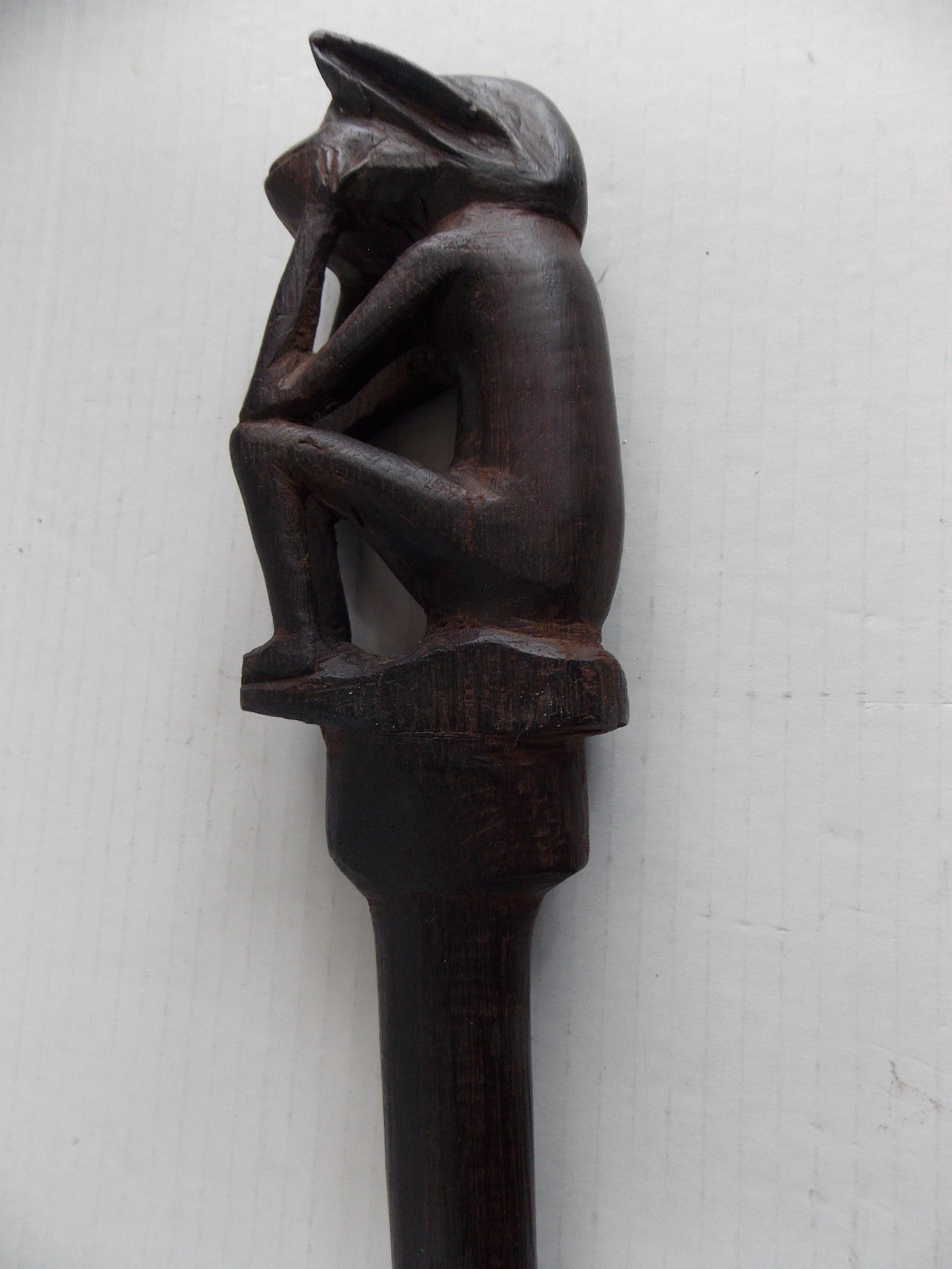 Tun Tun Dayak Borneo Indonesia pig charm measuring stick 22"