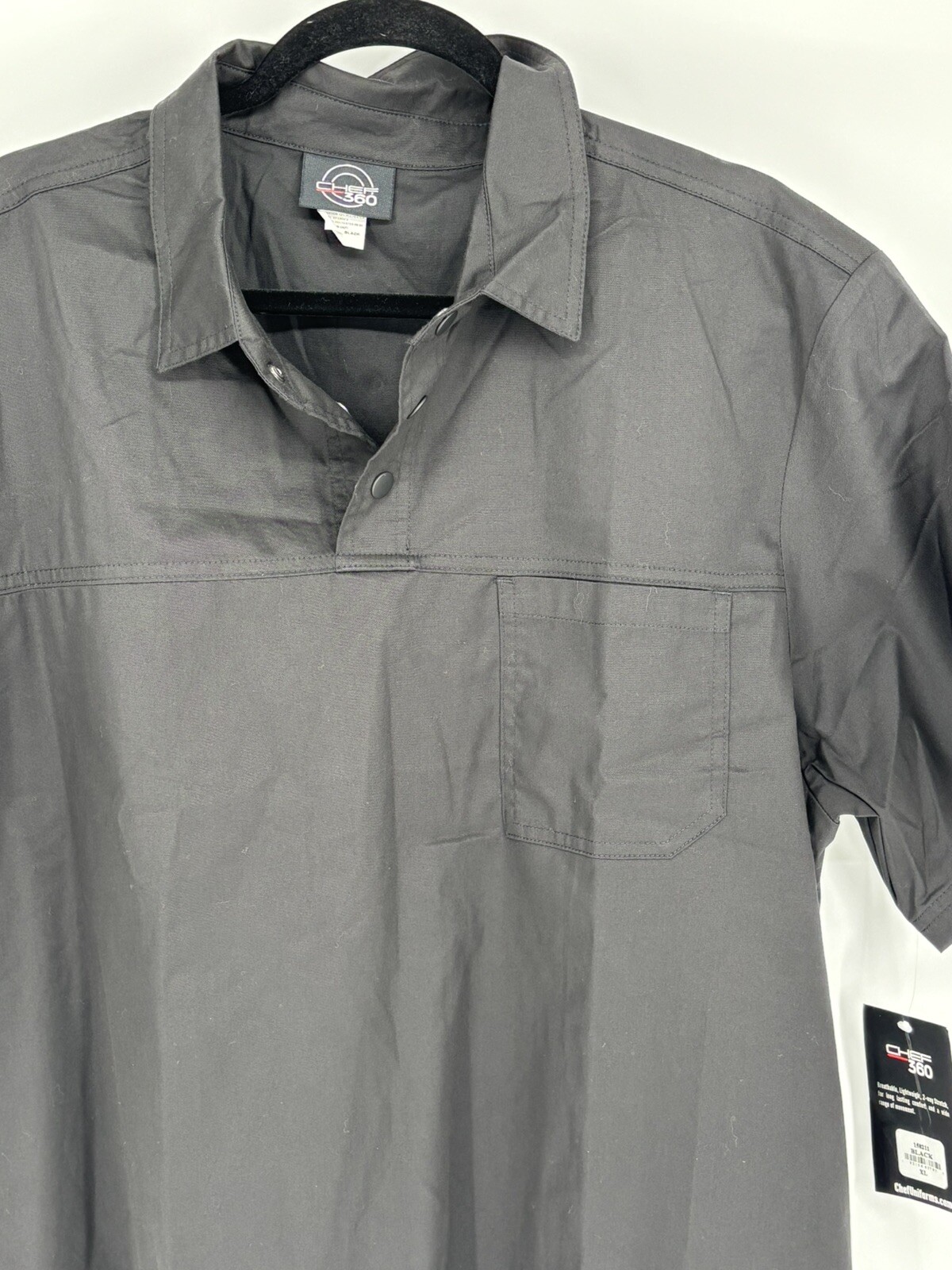 Chef 360 Lightweight Breathable Chef Shirt Black XL New
