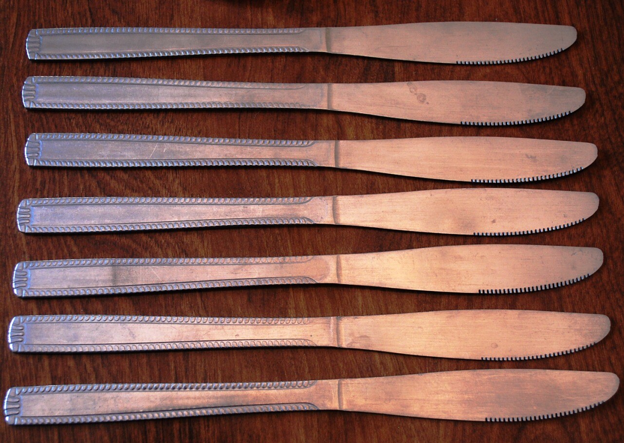 Set 39 Pices SATIN ROPE DESIGN Stainless Steel Flatware FORKS SPOONS KNIVES