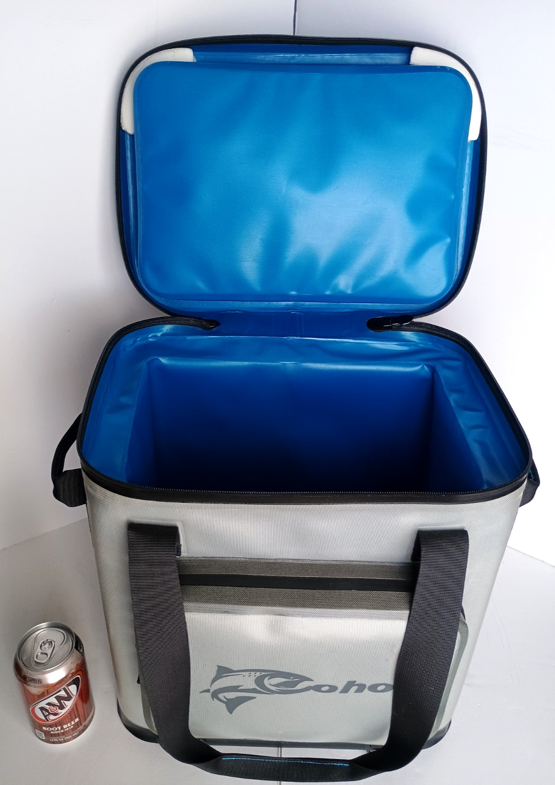 Coho 24 Can Soft Sided Leak Proof Air Tight Insulated Cooler & Lunch Box Gray