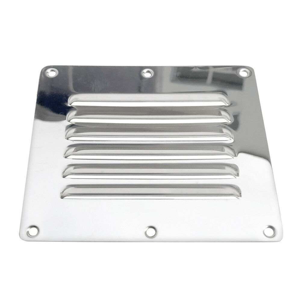 Pair Rectangle Louvered Vent Stainless Steel Marine Boat Vent 5" *4-1/2"
