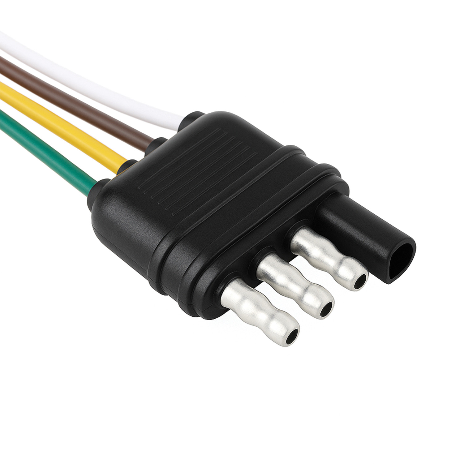 4-Way Flat 4 Pin 1 feet/12 in Trailer Light Wiring Harness Male Plug Connector